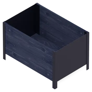 Truhlík Truhlík Modernbox, dřevo, kov, černá, 78 × 52 × 48 cm RMO-0780X0520X480-BK