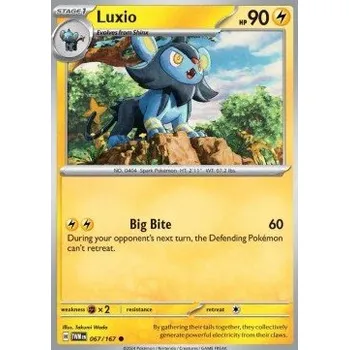 Karetní hra Pokémon TWM 067/167 Luxio - Twilight Masquerade Stav: Near Mint, Verze: REVERSE HOLO