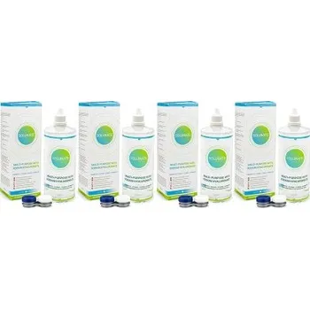 Kontaktní čočky Roztoky na kontaktní čočky Solunate Multi-Purpose 4 x 400 ml s pouzdry Solunate roztoky pro kontaktní čočky