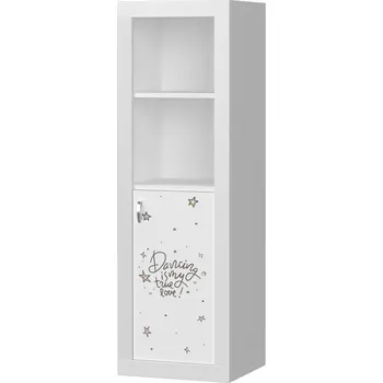 Dětská skříň Regál FILIP I malý s motivem PONNY (Bílá)