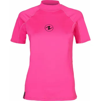 Sport Dámské lycrové triko Aqua Lung RASHGUARD SLIM FIT růžová krátký rukáv - S