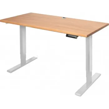 Psací stůl Elektrický rostoucí stůl do dětského pokoje, 127 cm, bílý, buk cink