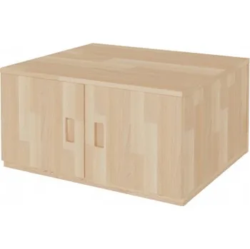 Šatní skříň Skříň 2 dvířková, 1 police, hloubka 576, buk cink