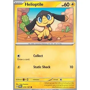 Sběratelská karetní hra Pokémon TWM 070/167 Helioptile - Twilight Masquerade Stav: Near Mint, Verze: REVERSE HOLO