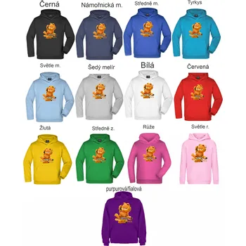 Chlapecká mikina Mikina s kapucí Garfield Movie Barva: Bílá, Velikost: 122/128 - 7/8let
