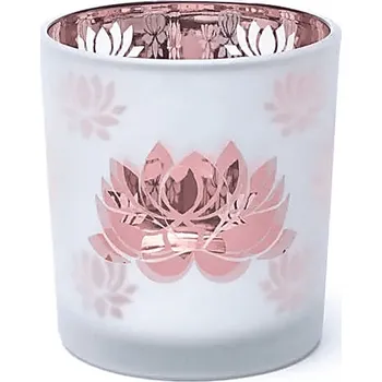 Svícen Milujeme Kameny Lotos - svícen skleněný 411384