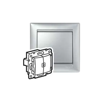 vypínač LEGRAND Spínač VALENA 770212 hliník 2Xč.6+6 pod. 770212