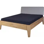 Manželská postel FANTAZIE, čelo čalouněné nízké, 180 cm, dub nature