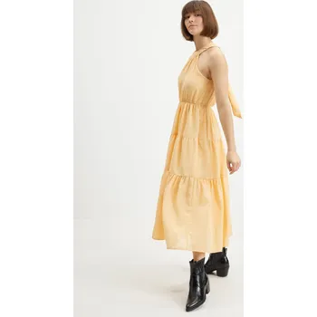 Dámské šaty Dámskeé šaty Pieces Midi Pieces oranžová | krémová | hořčicová 1933046