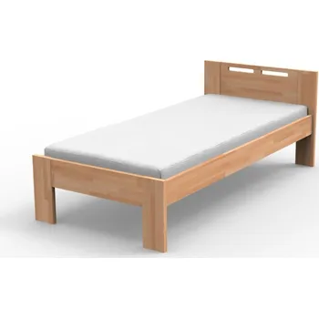 Postel Jednolůžková postel NELA z masivu (Buk), Bez roštu