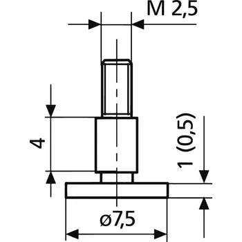 Talířový měřicí nástavec 7,5x1,0mm mahr 4882022