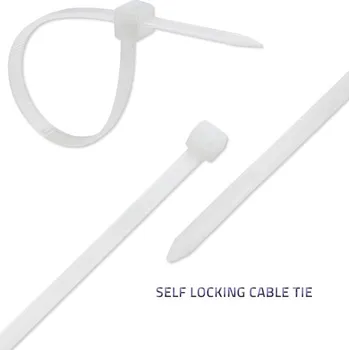 Stahovací páska QOLTEC Cable tie L: 160mm W: 4.8mm polyamide natural 100pcs UL94V-2