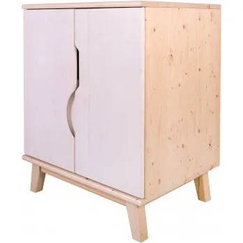 Šatní skříň Skříň 2 dvířková DOMINO STYLE, s podnoží, hloubka 486, smrk sukatý