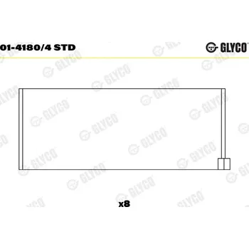 Ojnice Ojniční ložisko GLYCO 01-4180/4 STD