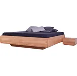 Manželská postel LEVITY bez čela, 180 cm, buk průběžný