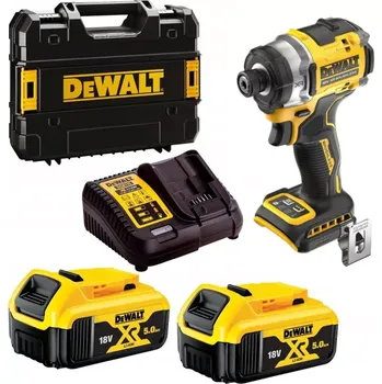 DCF860P2T DeWALT Kompaktní bezuhlíkový rázový utahovák 1/4", 282Nm, XR 18V, 2x 5,0Ah Li-Ion, TSTAK