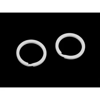 Kovová karabina/kroužek Ø30 mm - bílá