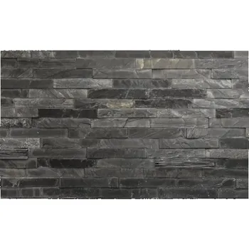 Obklad Obkladový panel do kuchyně mySpotti Profix kamenná zeď z černých cihel 100 x 60 cm PX-10060-1247-HB