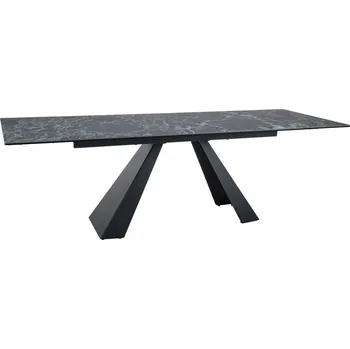 Jídelní stůl Jídelní stůl SALVADORE CERAMIC, Verde Alpi/Černý mat