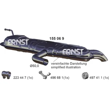 Auto-moto Zadní tlumič výfuku ERNST 155069