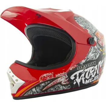 Helma na motorku Dětská cross helma červená S (53–54 cm) (Dětská helma TATAN)