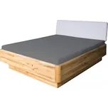 Manželská postel FANTAZIE GRANDE, čelo čalouněné nízké, 180 cm, dub nature