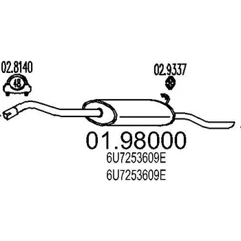 Auto-moto Zadní tlumič výfuku MTS 01.98000