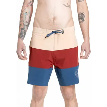 Pánské kraťasy Pánské plavky Meatfly Ernie modrá/červená/krémová XXL