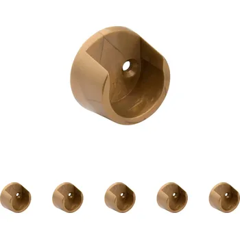 Šatní skříň Walteco Držák šatní tyče, průměr 25mm, plast, zlatá barva Množství: 6 ks