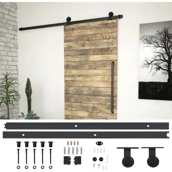 Interiérové dveře Sada příslušenství pro posuvné dveře SKIEN 200 cm ocelová černá Black 145263