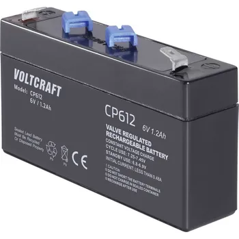 RC náhradní díl VOLTCRAFT CE6V/1,2Ah VC-12713930 olověný akumulátor 6 V 1.2 Ah olověný se skelným rounem (š x v x h) 97 x 58 x 24 mm plo