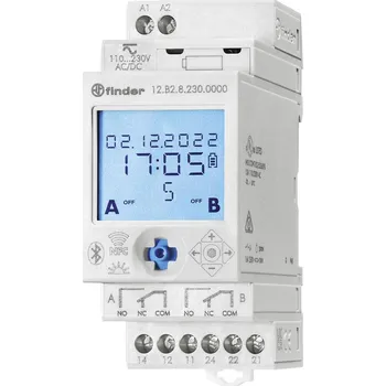 Spínací hodiny Finder 12.B2.8.230.0000 spínací hodiny na DIN lištu 12.B2.8.230.0000 astronomické, náhodné spínání , roční program