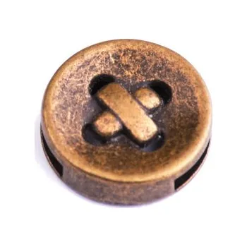 Dětské navlékací korálky Kovové korálky 5x18mm mosaz