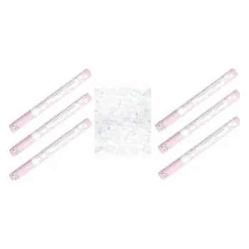 Konfeta SADA Konfety 60cm - 6ks BÍLÉ OKVĚTNÍ LÍSTKY - Svatba / Valentýn