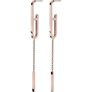 Náušnice Oliver Weber Minimalistické bronzové náušnice Soriso Crystal Blossoms 23069RG + 2 měsíce na vrácení zboží