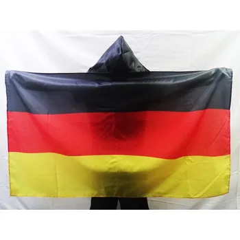 Vlajka Německá originální tělová vlajka s kapucí (150x90cm, 3x5ft) - Německo