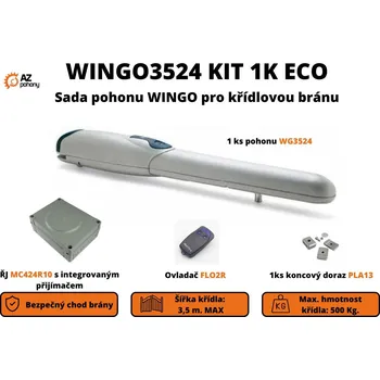 Wingo3524 Kit 1K ECO - sada pohonu Wingo pro křídlovou bránu