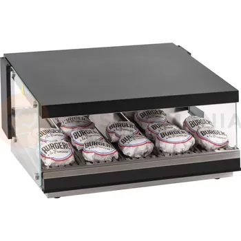 Ohřívač na hamburgery, ohřevná vitrína, jedna police, 0,58 kW, 800x707x430 mm | RESTO QUALITY, RQBIN801