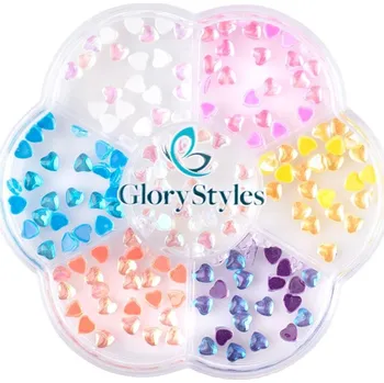 GloryStyles Dekorační křišťálová srdíčka