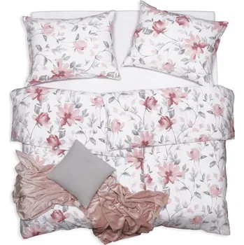 Povlečení SCANquilt povlečení KREP magnolia šedorůžová 140 x 200/70 x 90 cm