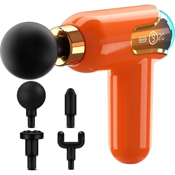 dobirkov.cz Mini masážní pistole, výkonná + 4 nástavce, mix barev