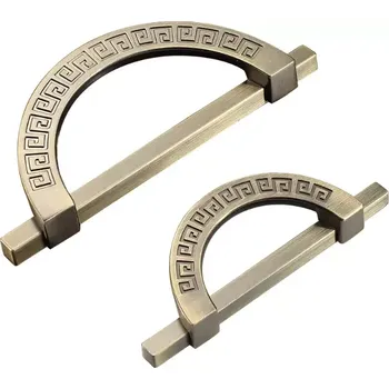 Nábytkové kování Šuplíkové, dveřní madlo čínský neo styl 6246-96 tmavá bronz (MD4696S)