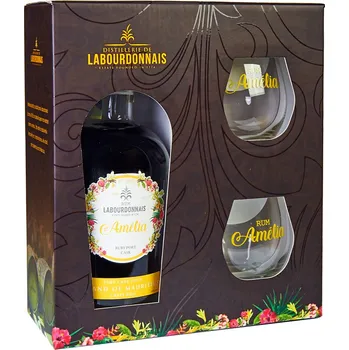 Rum Labourdonnais Amélia 40% 0,7l + 2x skleničky (hnědá verze)
