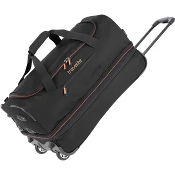 Cestovní taška Travelite Basics Wheeled duffle S 51/64 L barva: Black/orange