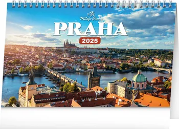 Kalendář Presco Group Stolní kalendář Praha - Miluju Prahu 2025