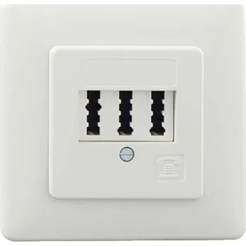 Elektrická zásuvka Rutenbeck TAE 2x6/6NFF Up rw zásuvka telefonu pod omítku bílá