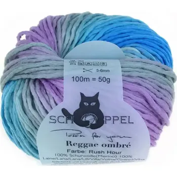 Příze Schoppel Wolle Reggae ombré 2307 Rush Hour (Příze merino Reggae ombré 2307 Rush Hour)