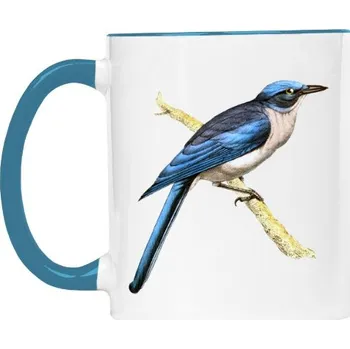 Pánské tričko Hrnek malý barevný s potiskem Straka modrá