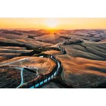 Plakát Plakát, Obraz - An aerial view of a winding, Karl Hendon