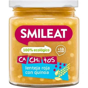 SMILEAT BIO příkrm quinoa s červenou čočkou, zeleninou s extra panenským olivovým olejem 10m+ 230g